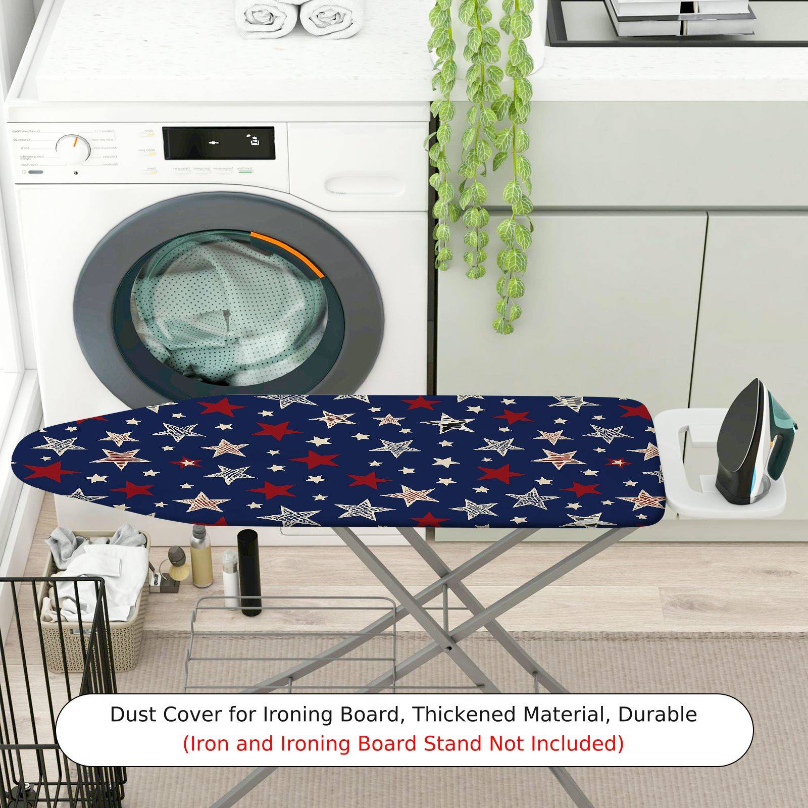 1-Piece Starry Patriotic Celebration  Ironing Board Cover, Universal Size, Without Board