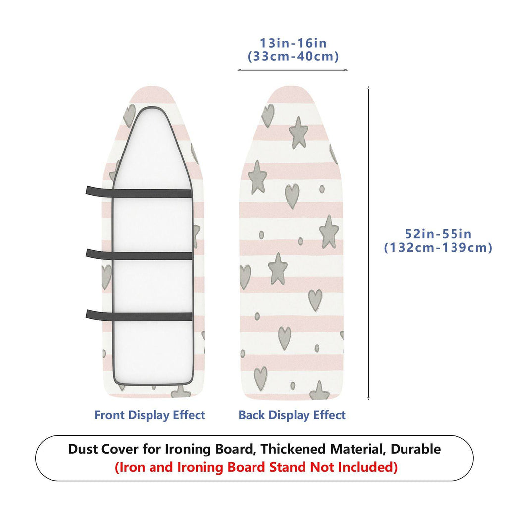 1-Piece Stripes Stars Hearts  Ironing Board Cover, Universal Size, Without Board