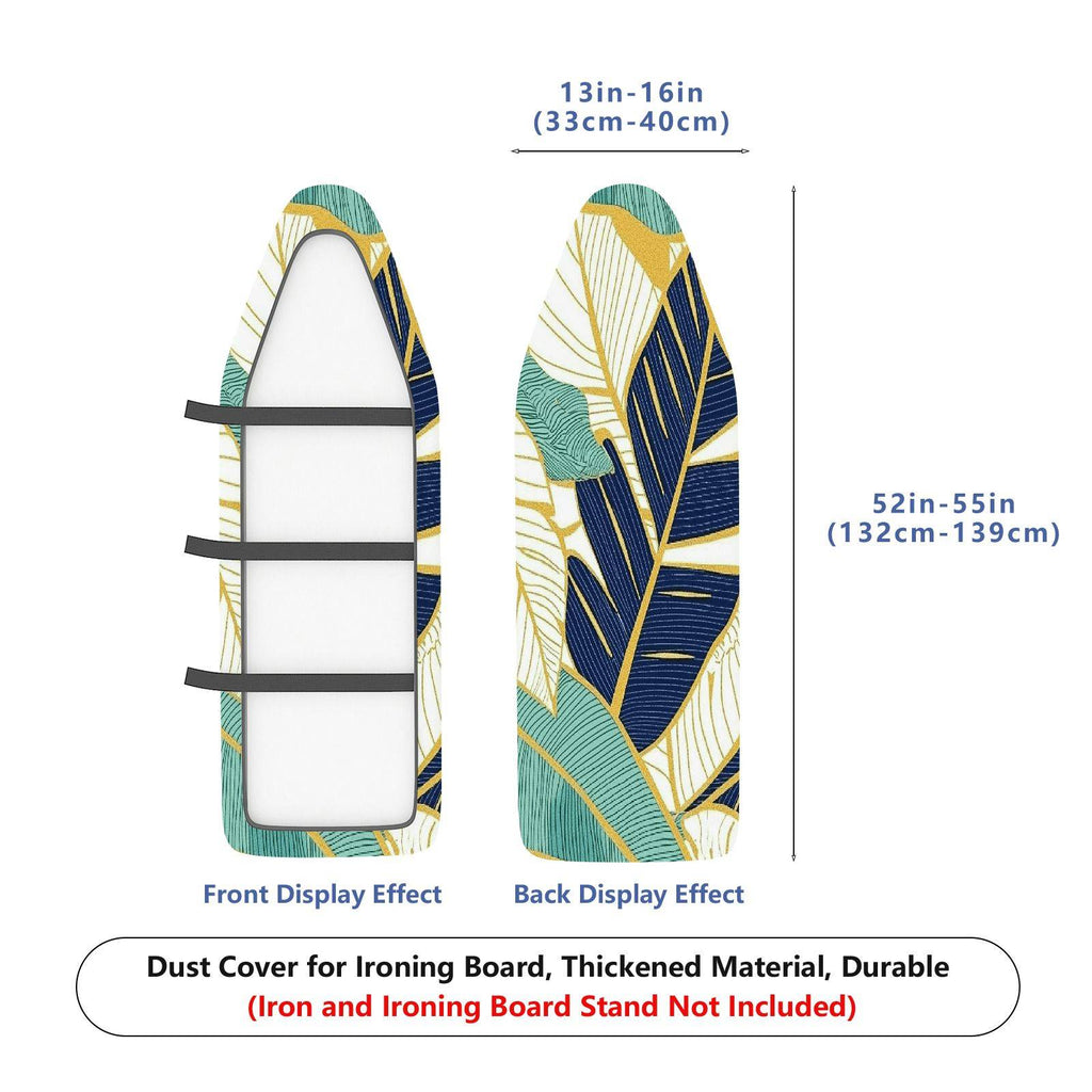 1-Piece Tropical Leaf Decorative Pattern Green Blue Yellow  Ironing Board Cover, Universal Size, Without Board