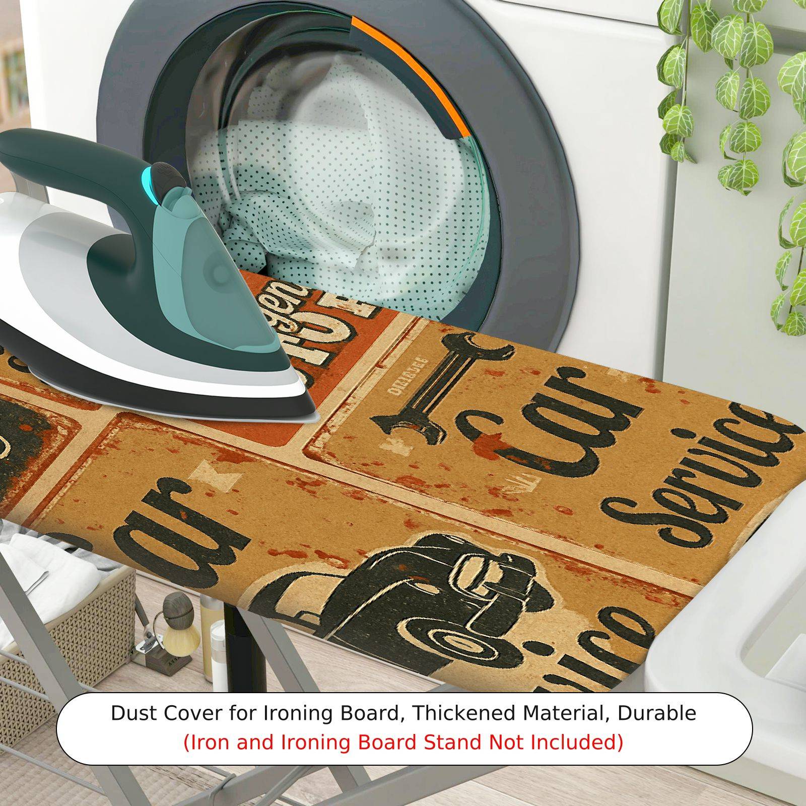 1-Piece Vintage Car Retro Art Poster  Ironing Board Cover, Universal Size, Without Board