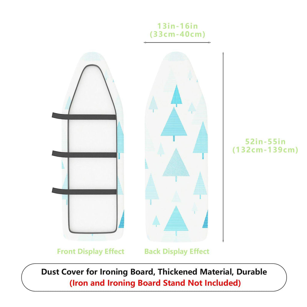 1-Piece Christmas Tree Geometric White  Ironing Board Cover, Universal Size, Without Board