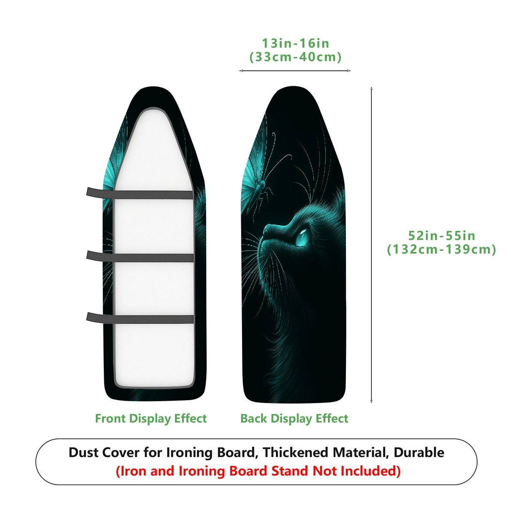 1-Piece Cat Butterfly Glow  Ironing Board Cover, Universal Size, Without Board