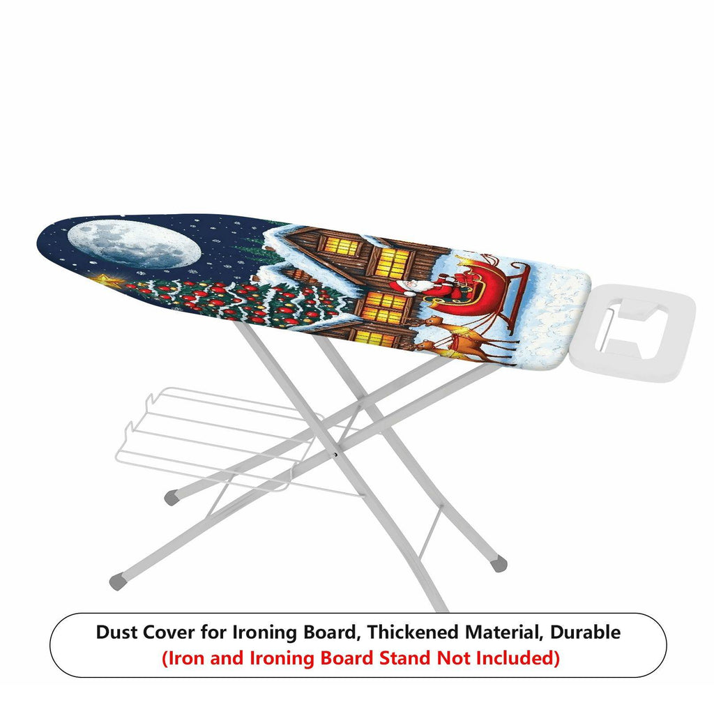 1-Piece Christmas Tree Santa Moon  Ironing Board Cover, Universal Size, Without Board