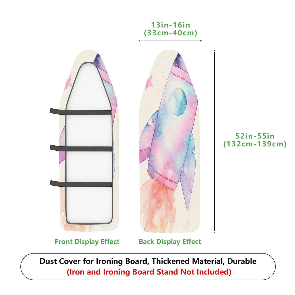 1-Piece Rocket Space Stars  Ironing Board Cover, Universal Size, Without Board