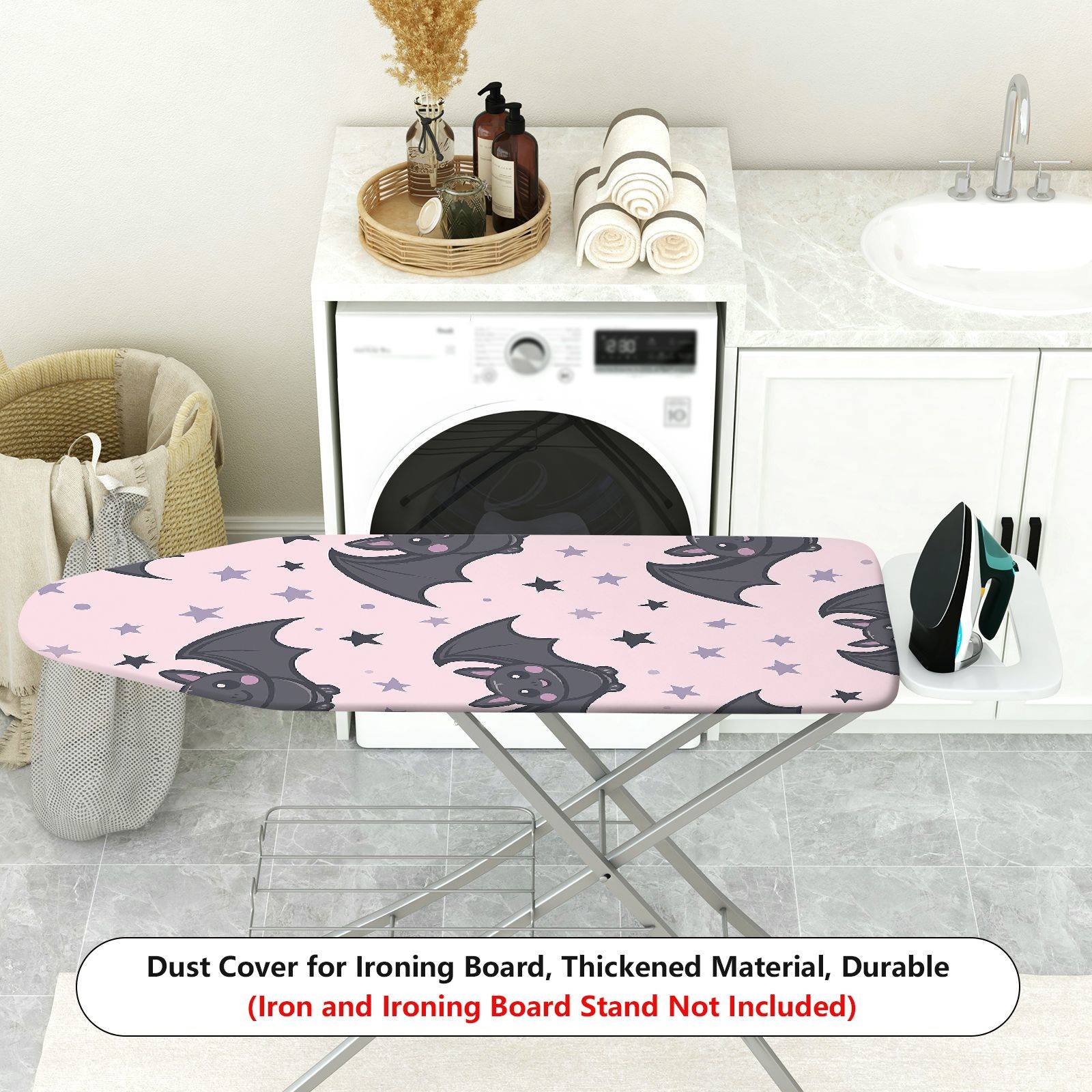1-Piece Bat Stars Pink  Ironing Board Cover, Universal Size, Without Board