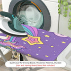 1-Piece Unicorn Rainbow Stars  Ironing Board Cover, Universal Size, Without Board