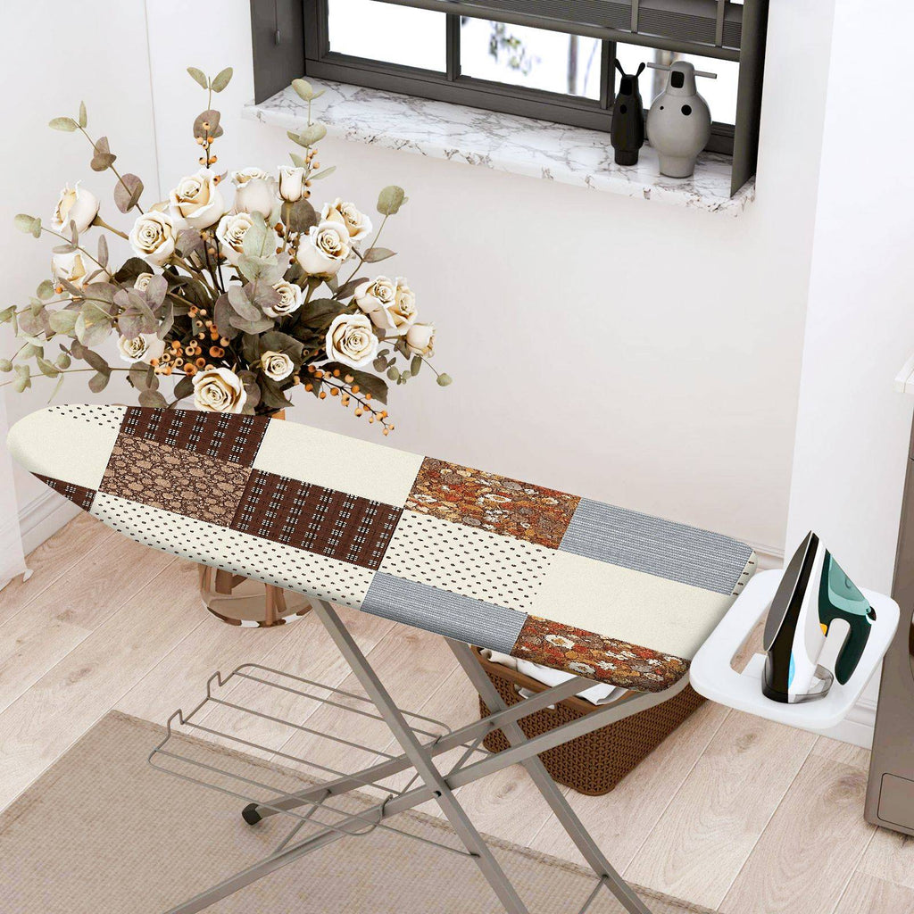 1-Piece Patchwork Geometric Retro  Ironing Board Cover, Universal Size, Without Board