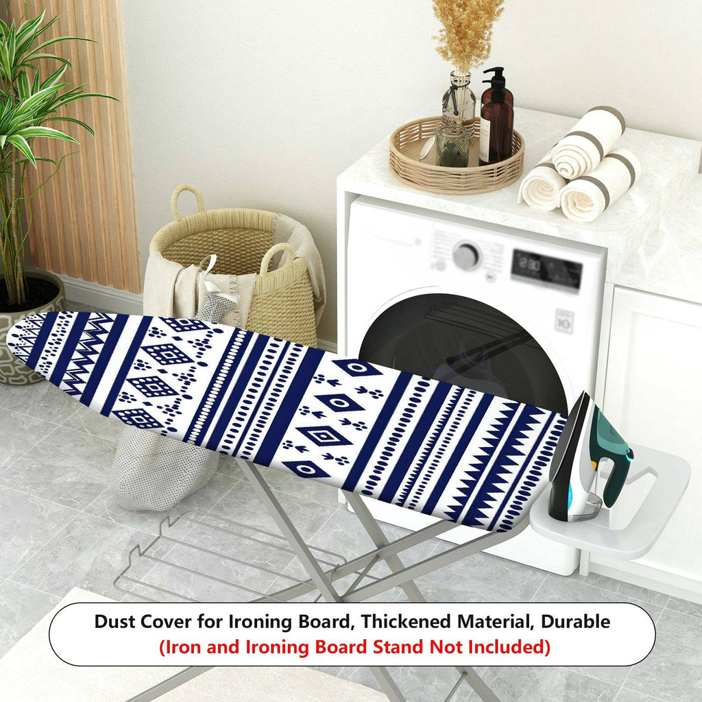 1-Piece Geometric Pattern Striped Blue  Ironing Board Cover, Universal Size, Without Board