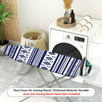1-Piece Geometric Pattern Striped Blue  Ironing Board Cover, Universal Size, Without Board