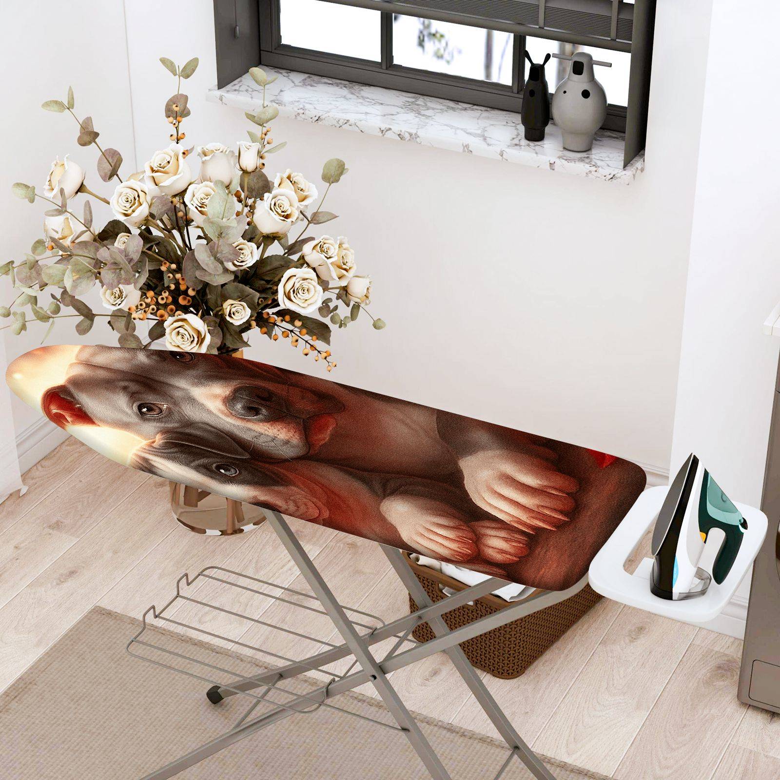 1-Piece Dog Puppy Animal  Ironing Board Cover, Universal Size, Without Board