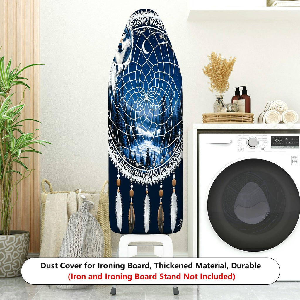 1-Piece Dreamcatcher Wolf Mountain Lunar  Ironing Board Cover, Universal Size, Without Board