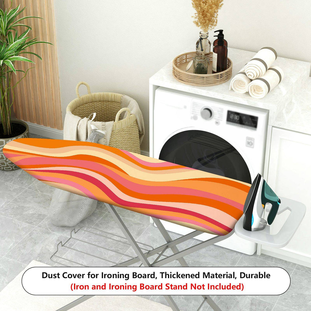 1-Piece Colorful Striped Pattern Waves Swirl  Ironing Board Cover, Universal Size, Without Board