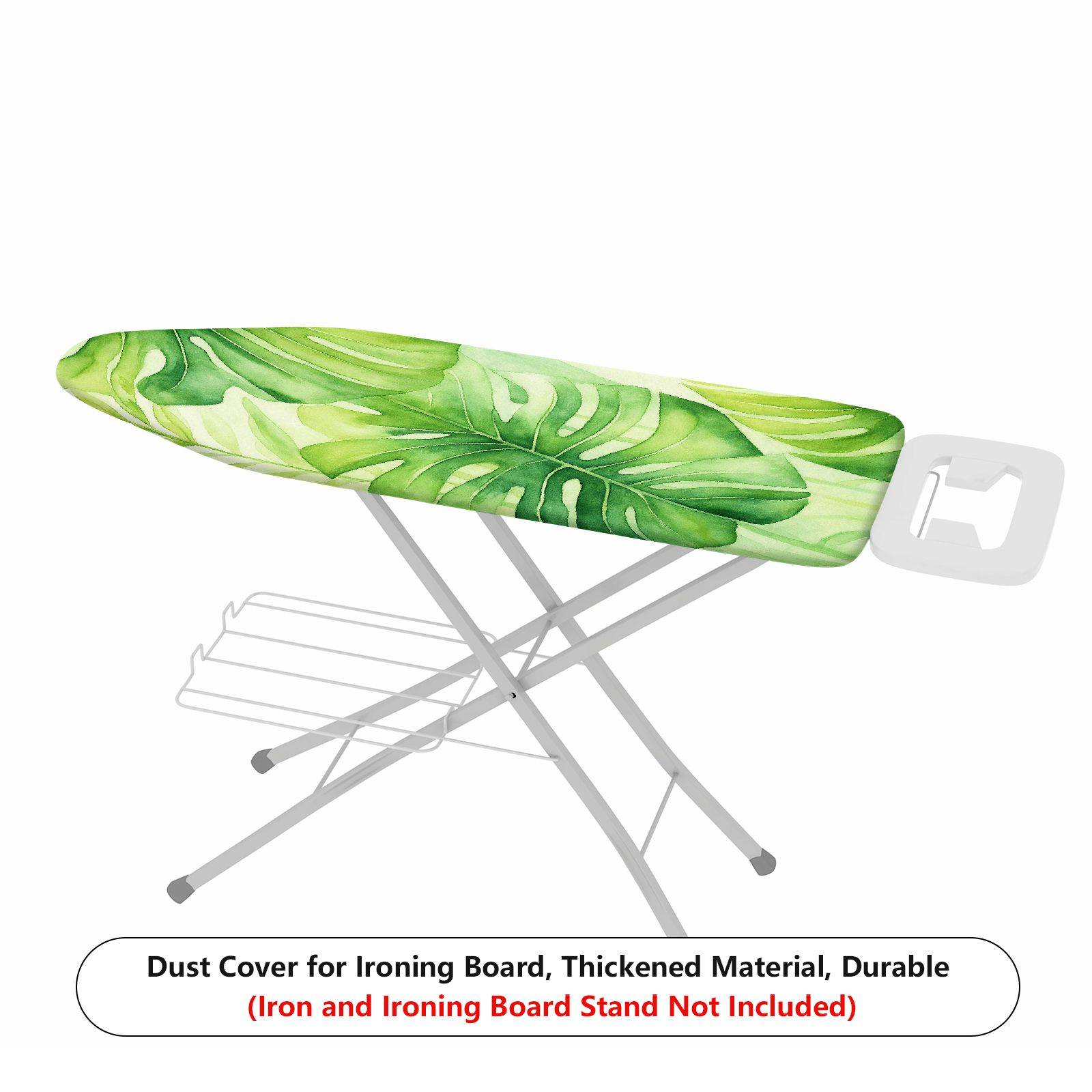 1-Piece Tropical Leaf Pattern Green Decorative  Ironing Board Cover, Universal Size, Without Board