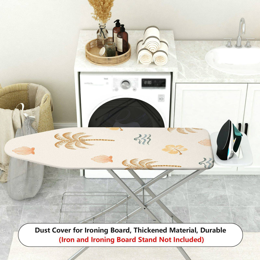 1-Piece Tropical Palm Floral Beach  Ironing Board Cover, Universal Size, Without Board