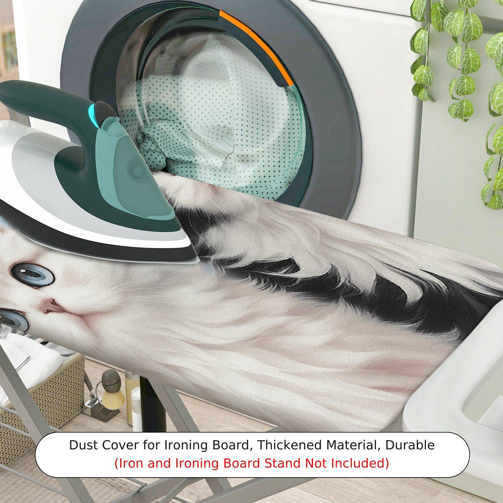 1-Piece Cat Kitten Feline  Ironing Board Cover, Universal Size, Without Board