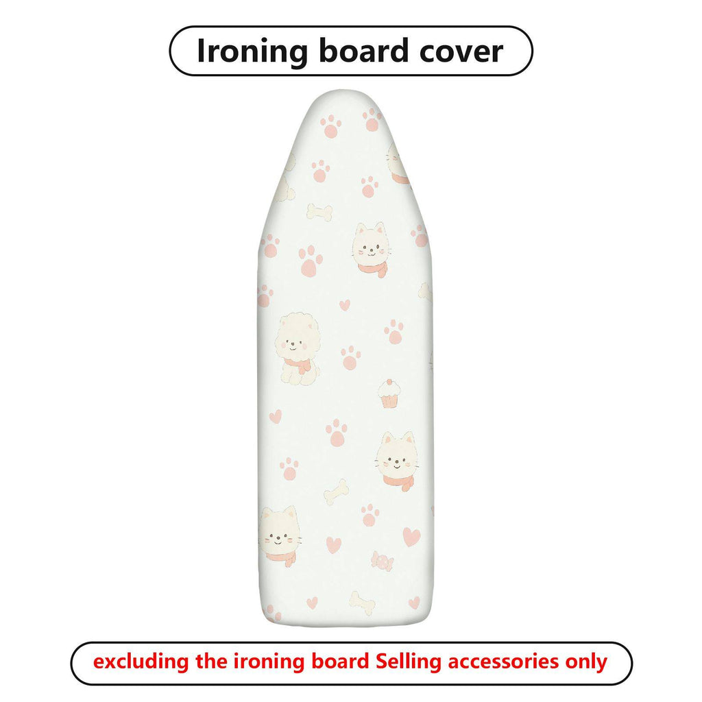 1-Piece Animal Paw Print Cat Dog Heart  Ironing Board Cover, Universal Size, Without Board