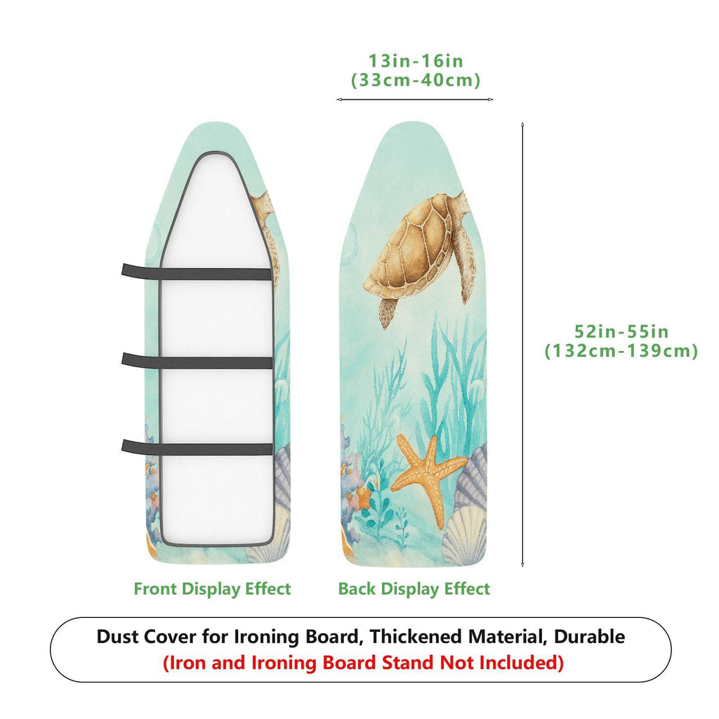 1-Piece Ocean Sea Turtle Starfish  Ironing Board Cover, Universal Size, Without Board
