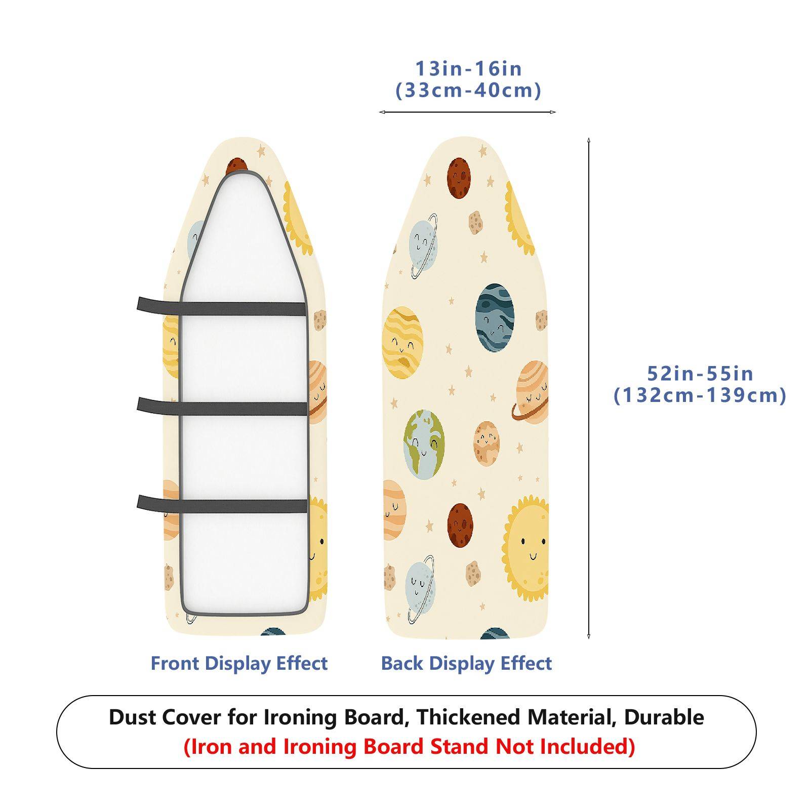 1-Piece Planet Star Space  Ironing Board Cover, Universal Size, Without Board