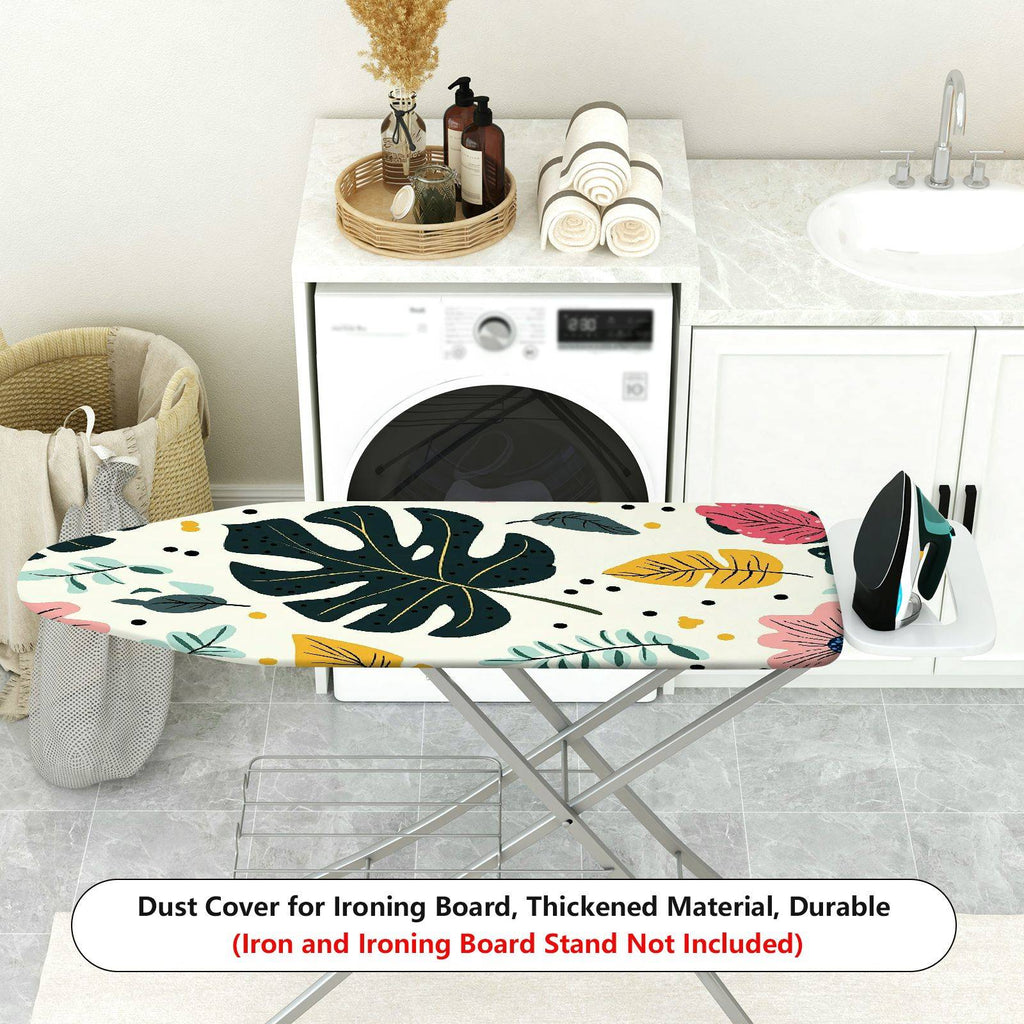 1-Piece Tropical Plant Leaf Pattern Jungle Style  Ironing Board Cover, Universal Size, Without Board