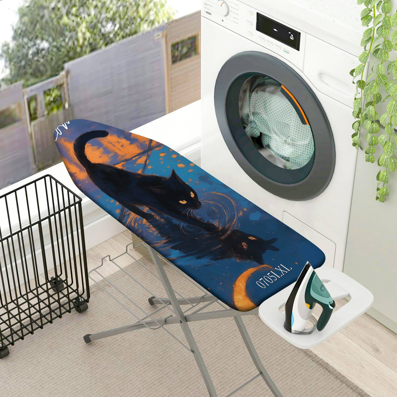 1-Piece cat starry night galaxy  Ironing Board Cover, Universal Size, Without Board