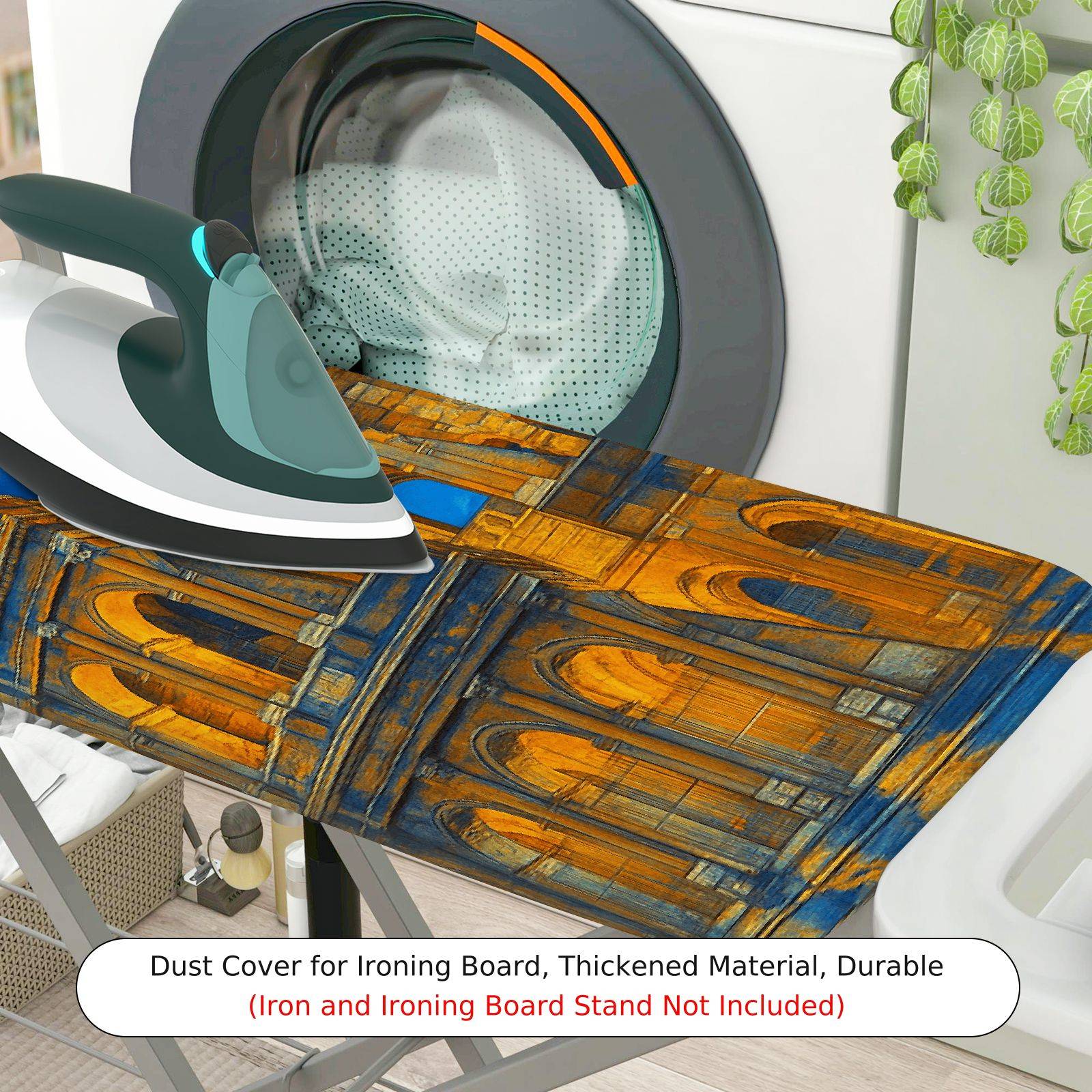 1-Piece Van Gogh Architecture Starry Night  Ironing Board Cover, Universal Size, Without Board