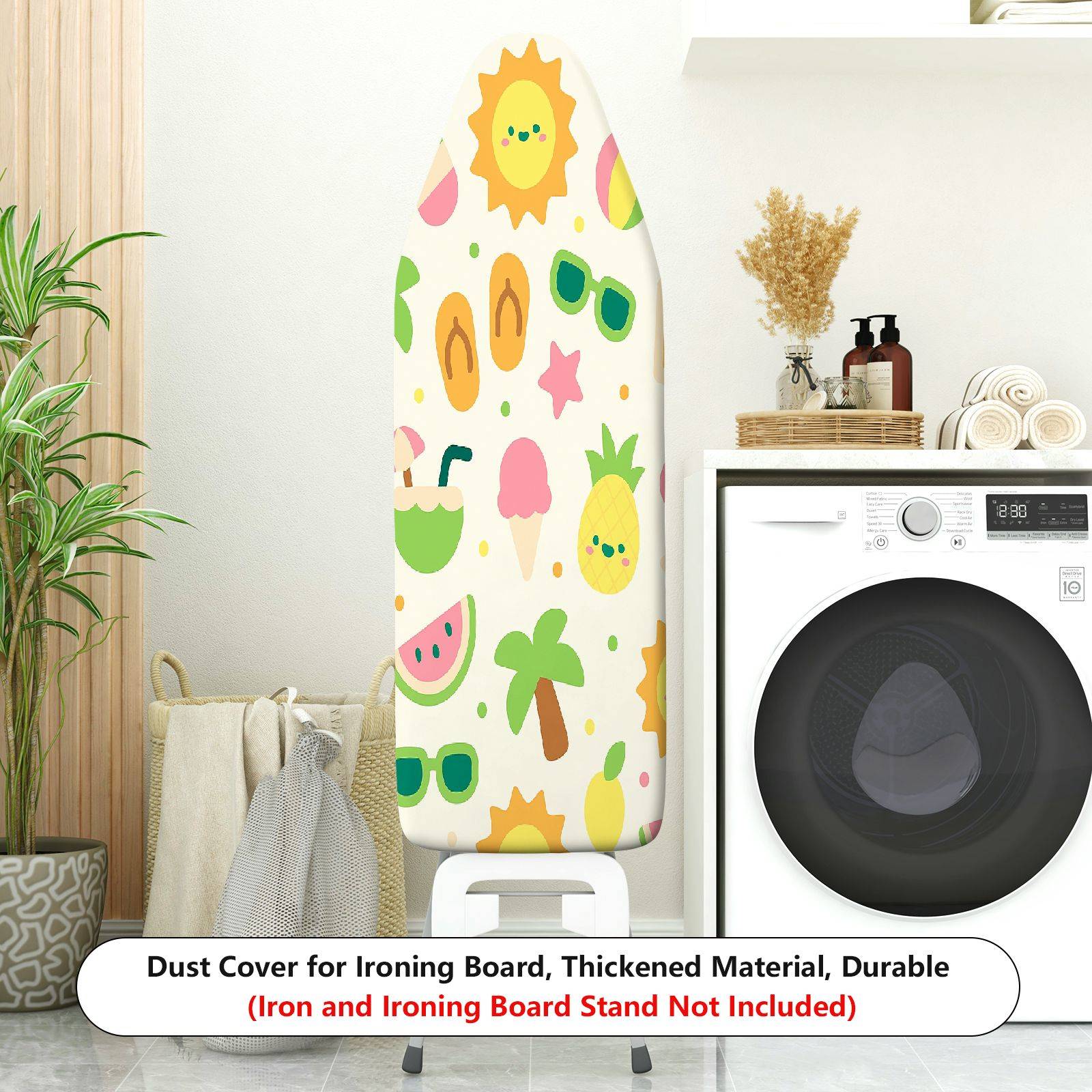 1-Piece Summer Tropical  Ironing Board Cover, Universal Size, Without Board
