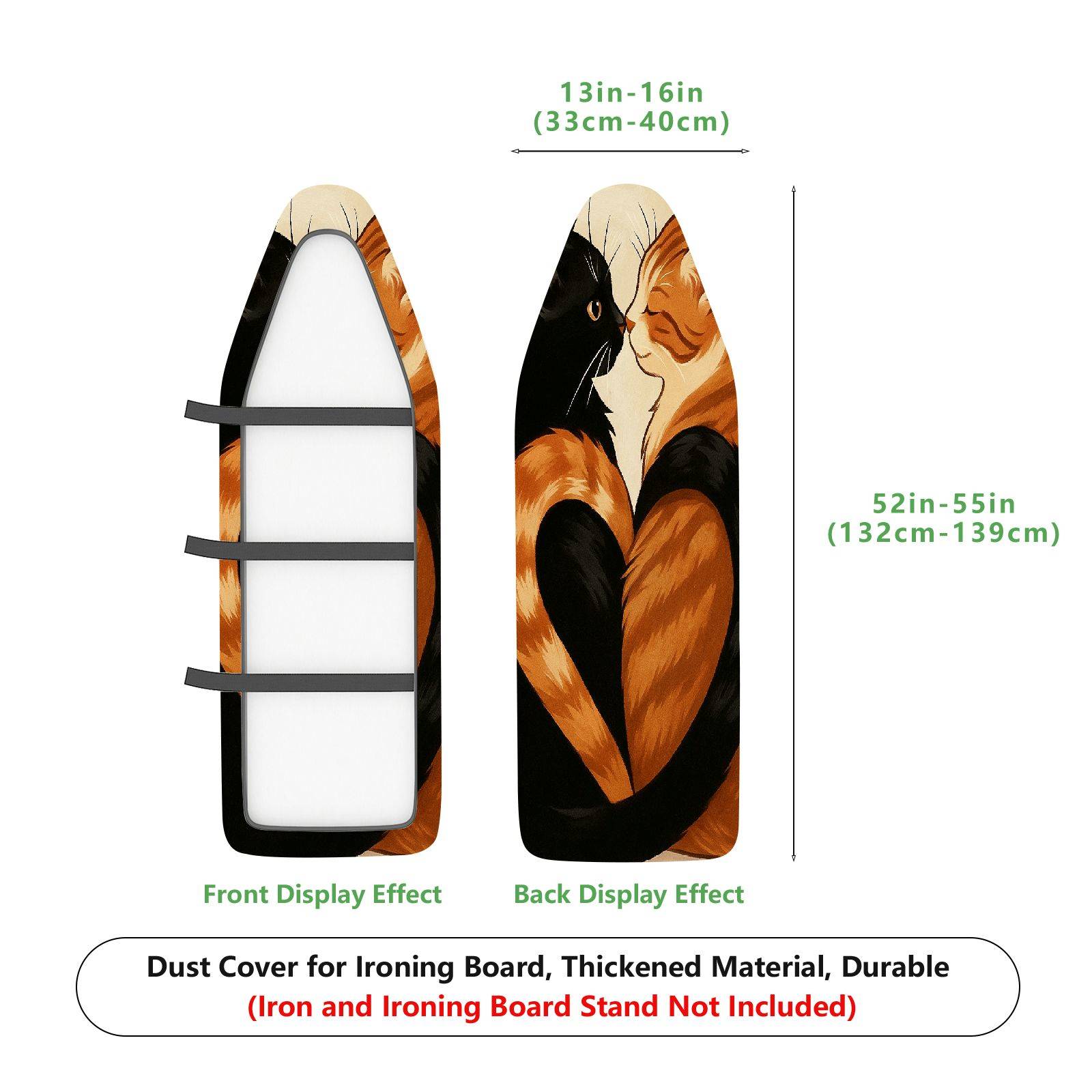 1-Piece Cat Pattern Artistic Animal  Ironing Board Cover, Universal Size, Without Board