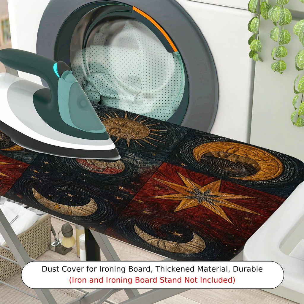 1-Piece Starry Night Moon Sun  Ironing Board Cover, Universal Size, Without Board