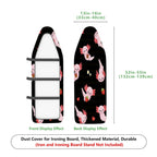 1-Piece Cute Axolotl Strawberry Floral  Ironing Board Cover, Universal Size, Without Board