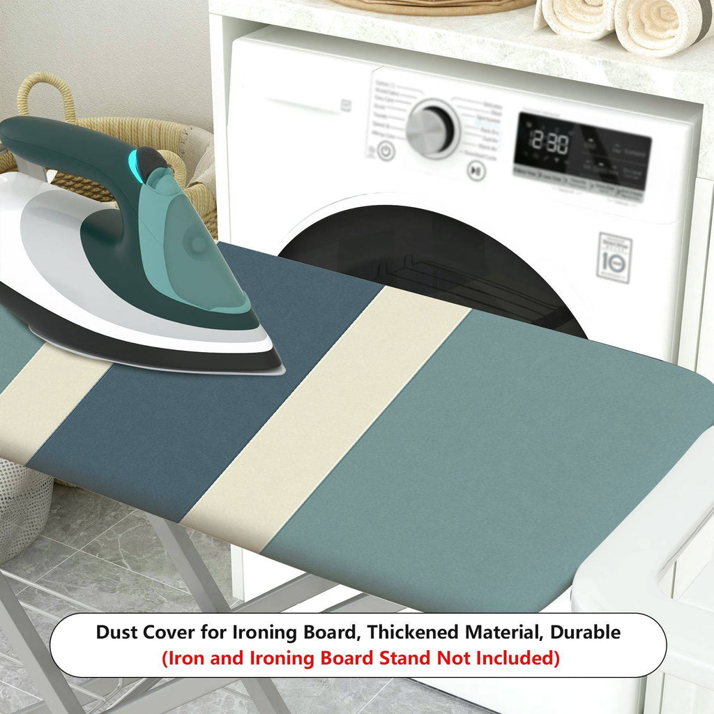 1-Piece Striped Pattern Blue Grey  Ironing Board Cover, Universal Size, Without Board
