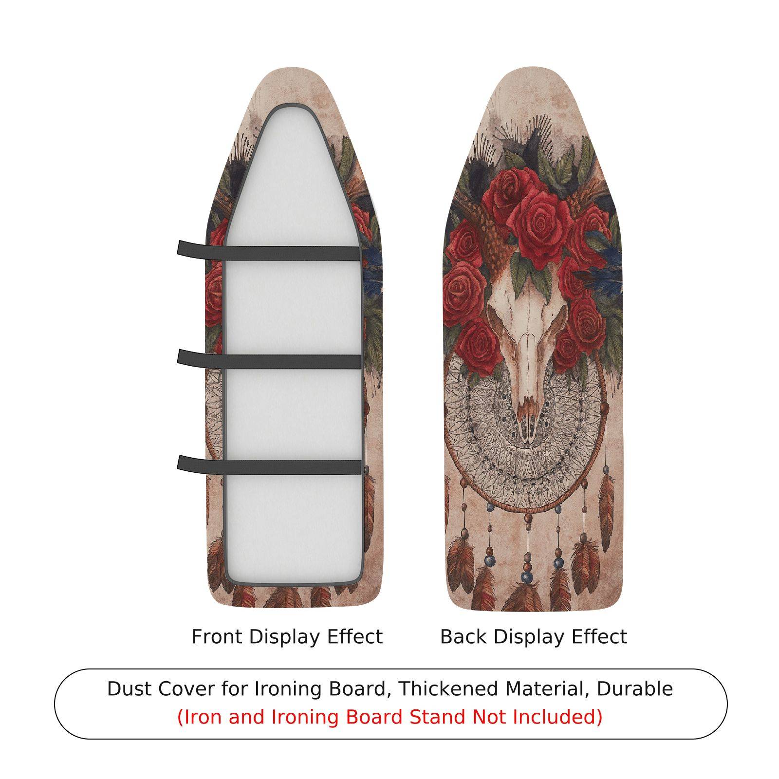 1-Piece Skull Flower Dreamcatcher  Ironing Board Cover, Universal Size, Without Board