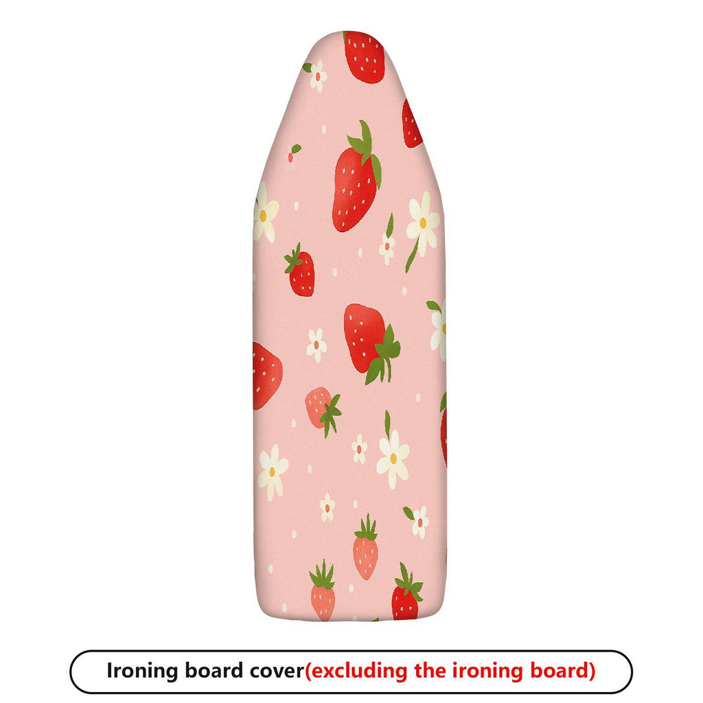 1-Piece Strawberry Floral Pattern Pink  Ironing Board Cover, Universal Size, Without Board