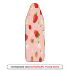 1-Piece Strawberry Floral Pattern Pink  Ironing Board Cover, Universal Size, Without Board