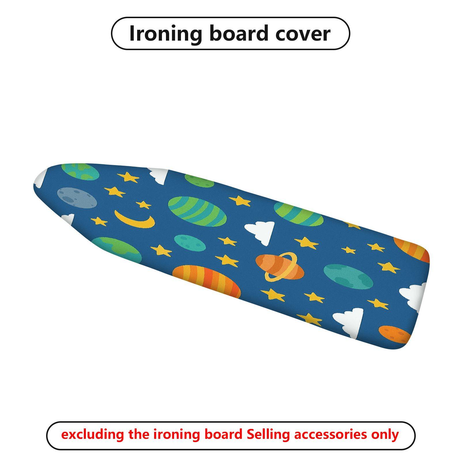 1-Piece Space Stars Planets  Ironing Board Cover, Universal Size, Without Board