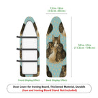 1-Piece Cat Animal Pattern Blue  Ironing Board Cover, Universal Size, Without Board