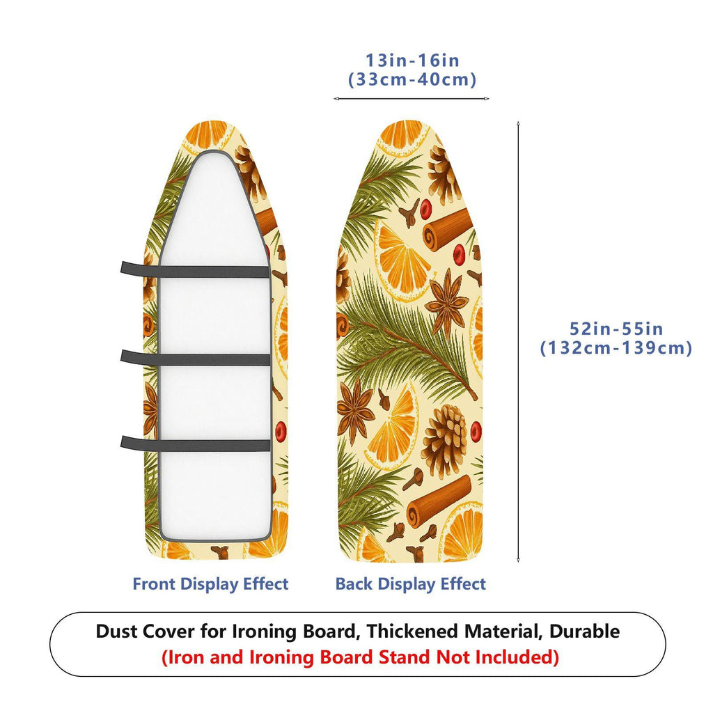 1-Piece Pine Cone Orange Star Anise  Ironing Board Cover, Universal Size, Without Board