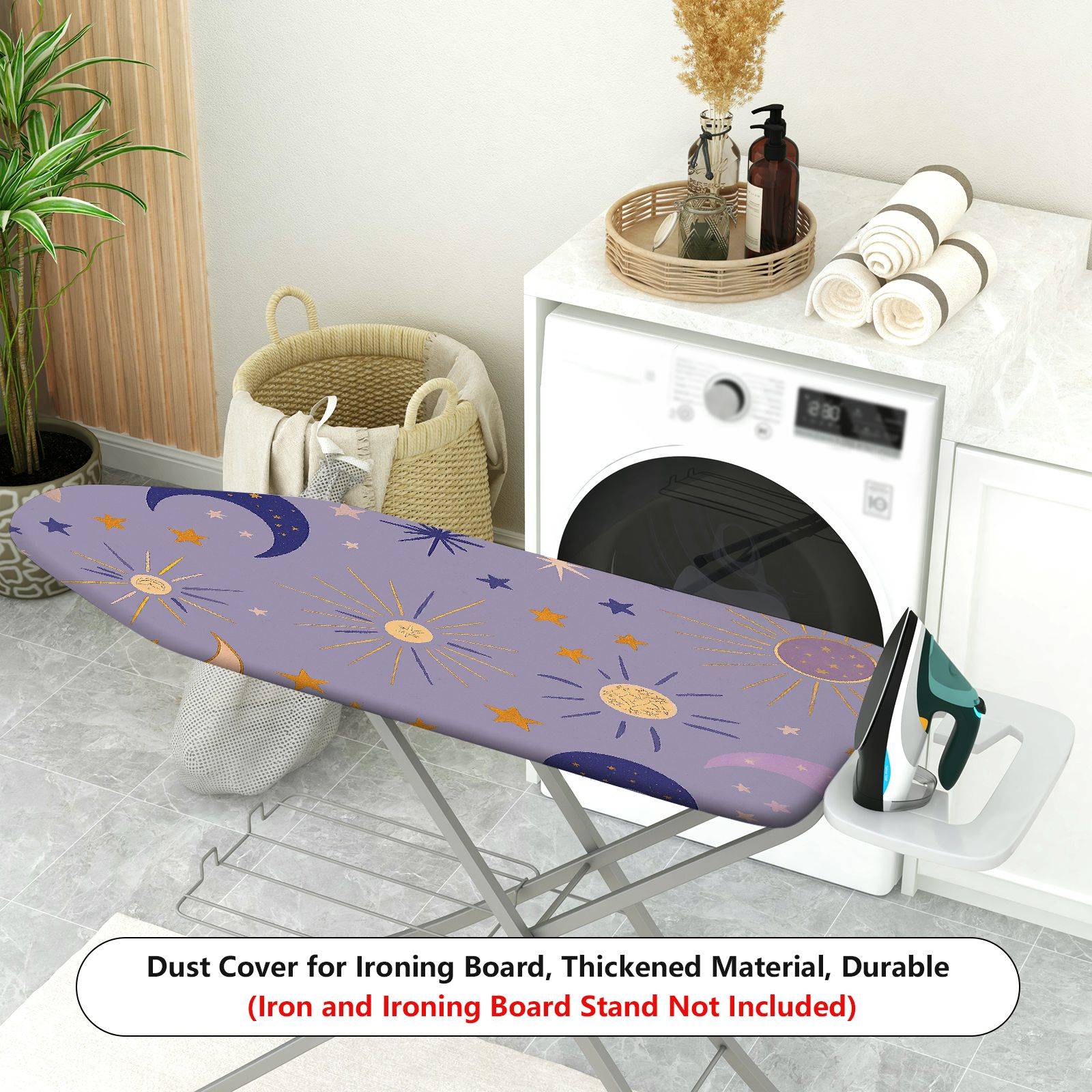 1-Piece Moon Star Sun  Ironing Board Cover, Universal Size, Without Board