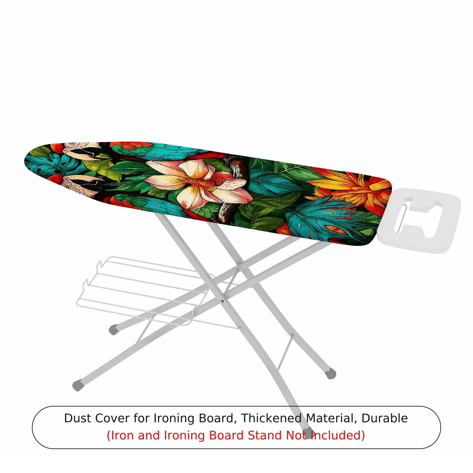 1-Piece Tropical Parrot Flower  Ironing Board Cover, Universal Size, Without Board