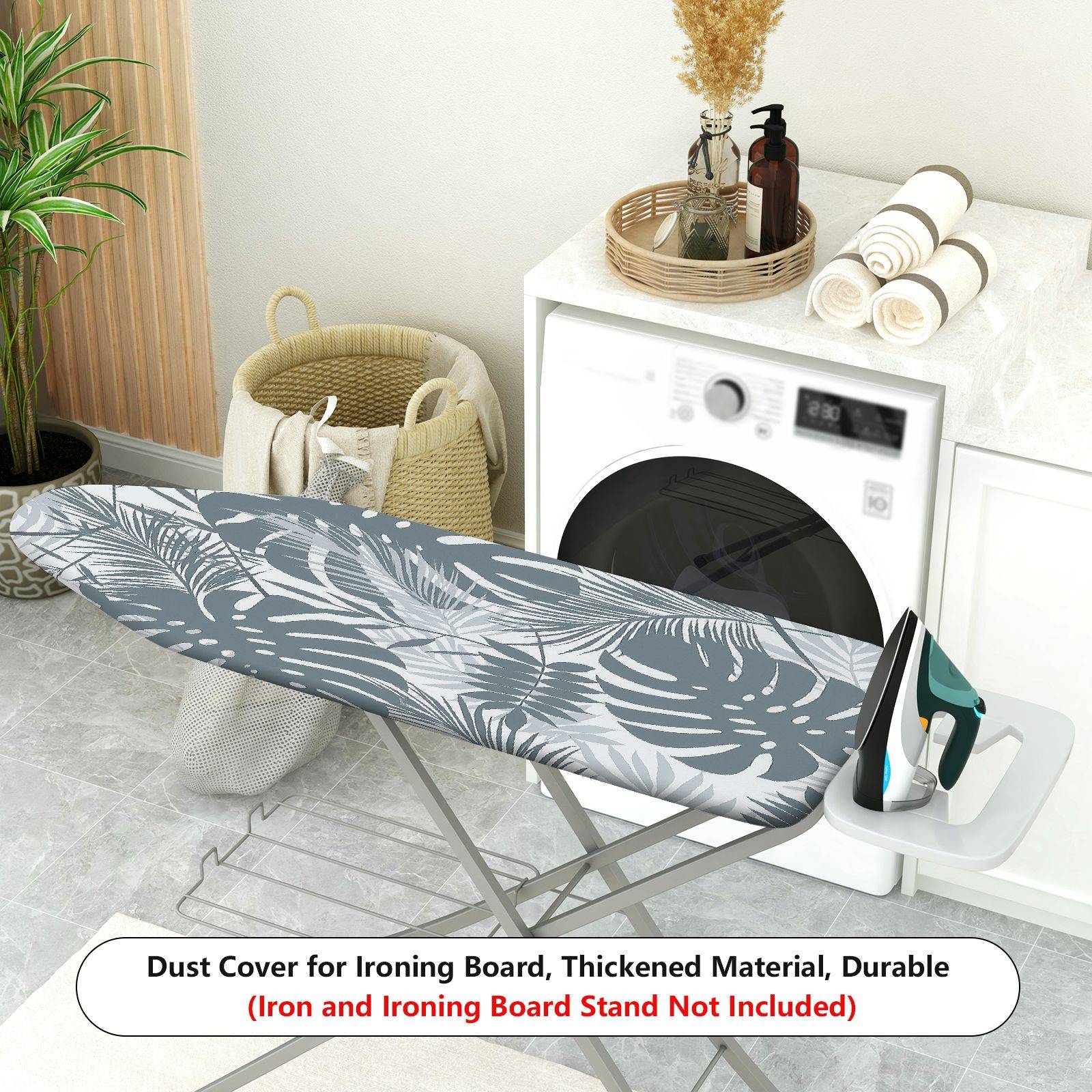 1-Piece Botanical Tropical Leaves Abstract  Ironing Board Cover, Universal Size, Without Board