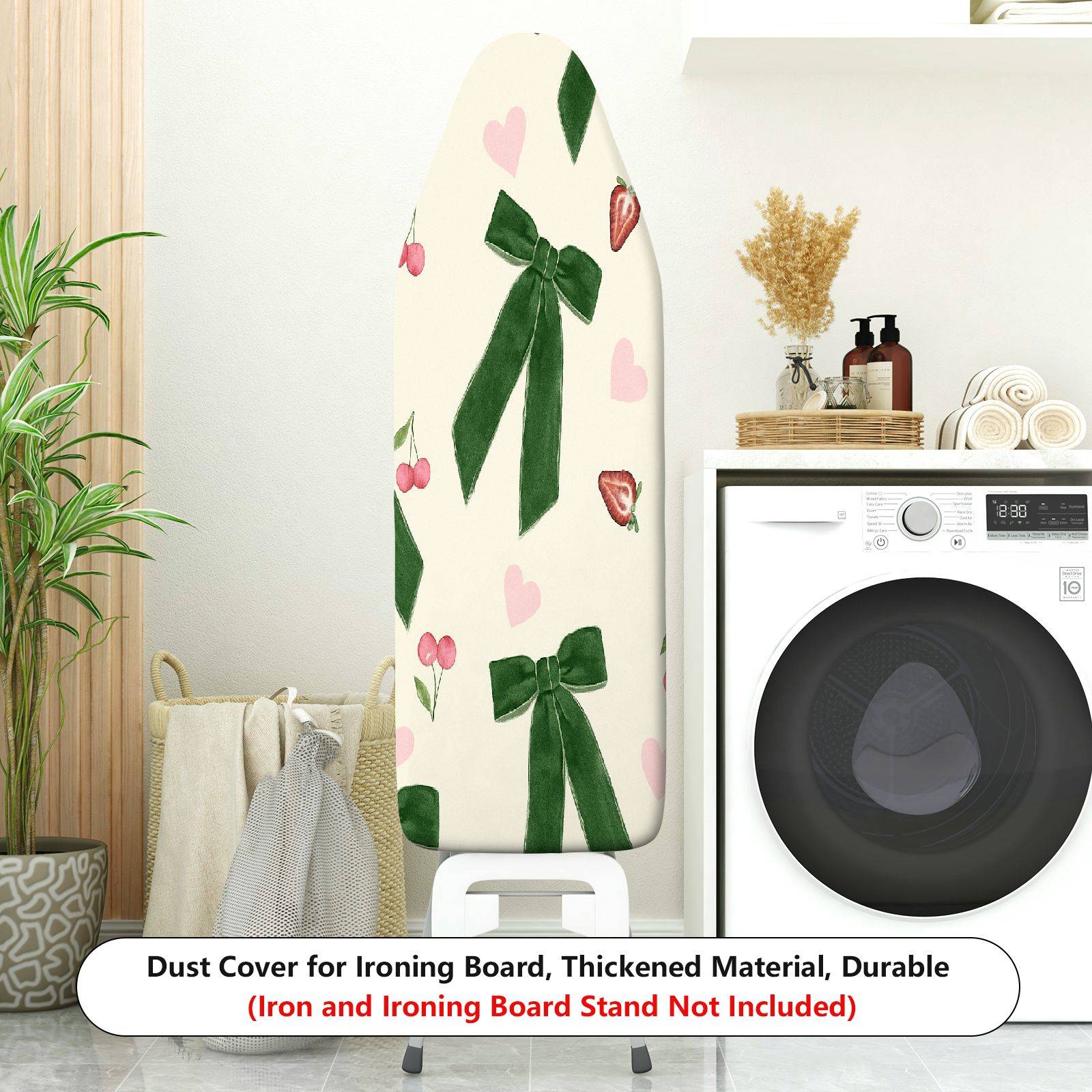1-Piece Strawberry Cherry Bow  Ironing Board Cover, Universal Size, Without Board