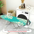 1-Piece Tropical Leaf Green White  Ironing Board Cover, Universal Size, Without Board