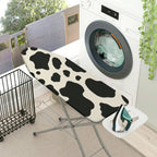 1-Piece Cow Print Animal Pattern Black and White  Ironing Board Cover, Universal Size, Without Board