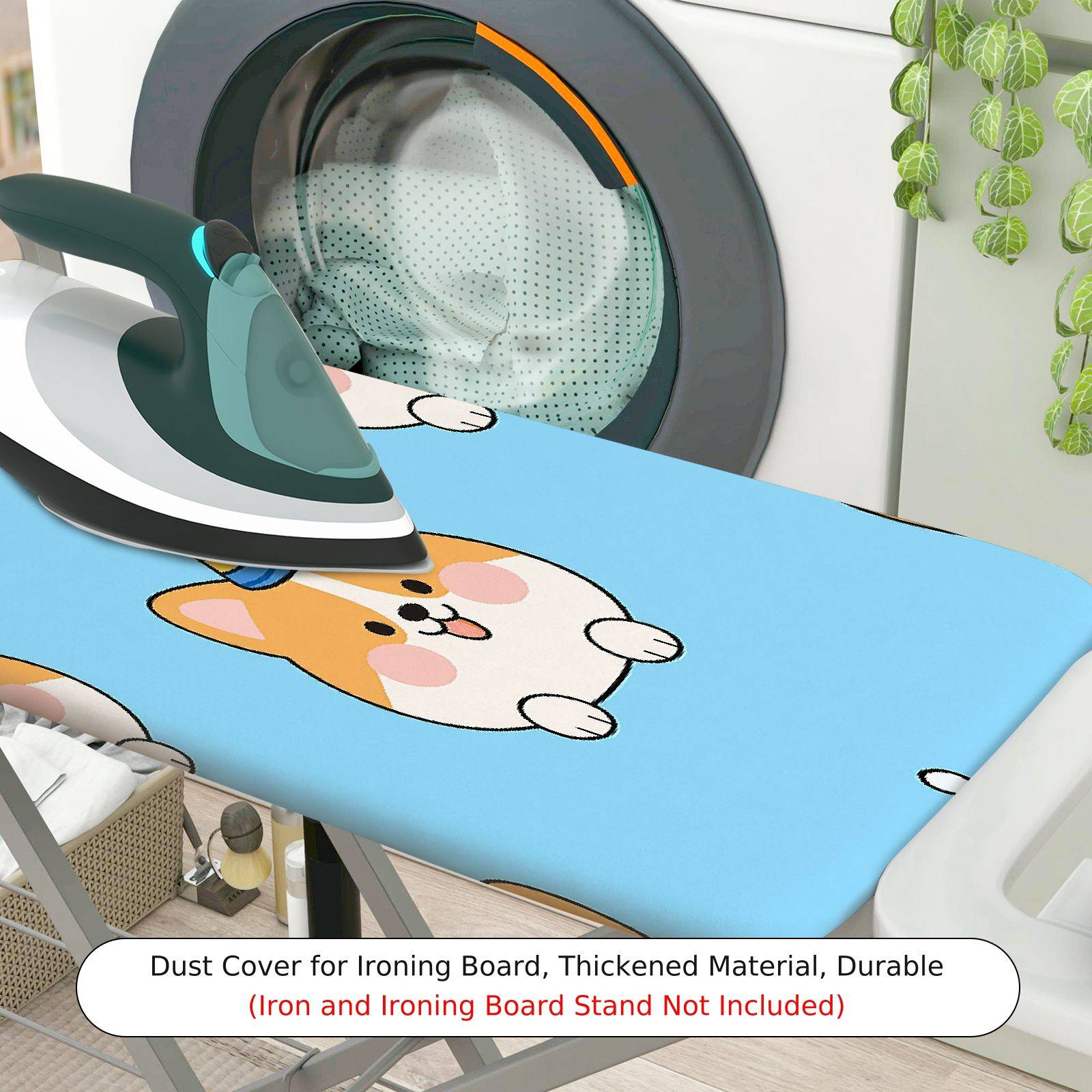 1-Piece Dog Party Hat Blue  Ironing Board Cover, Universal Size, Without Board
