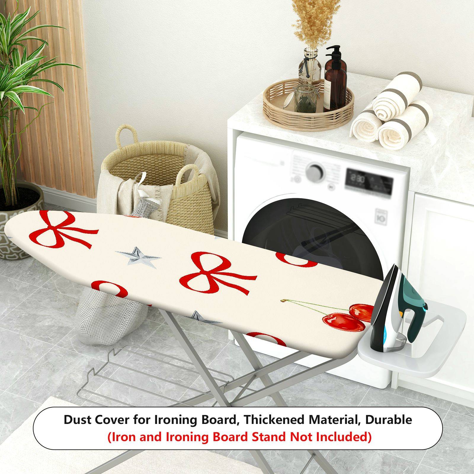 1-Piece Bow Star Cherry  Ironing Board Cover, Universal Size, Without Board