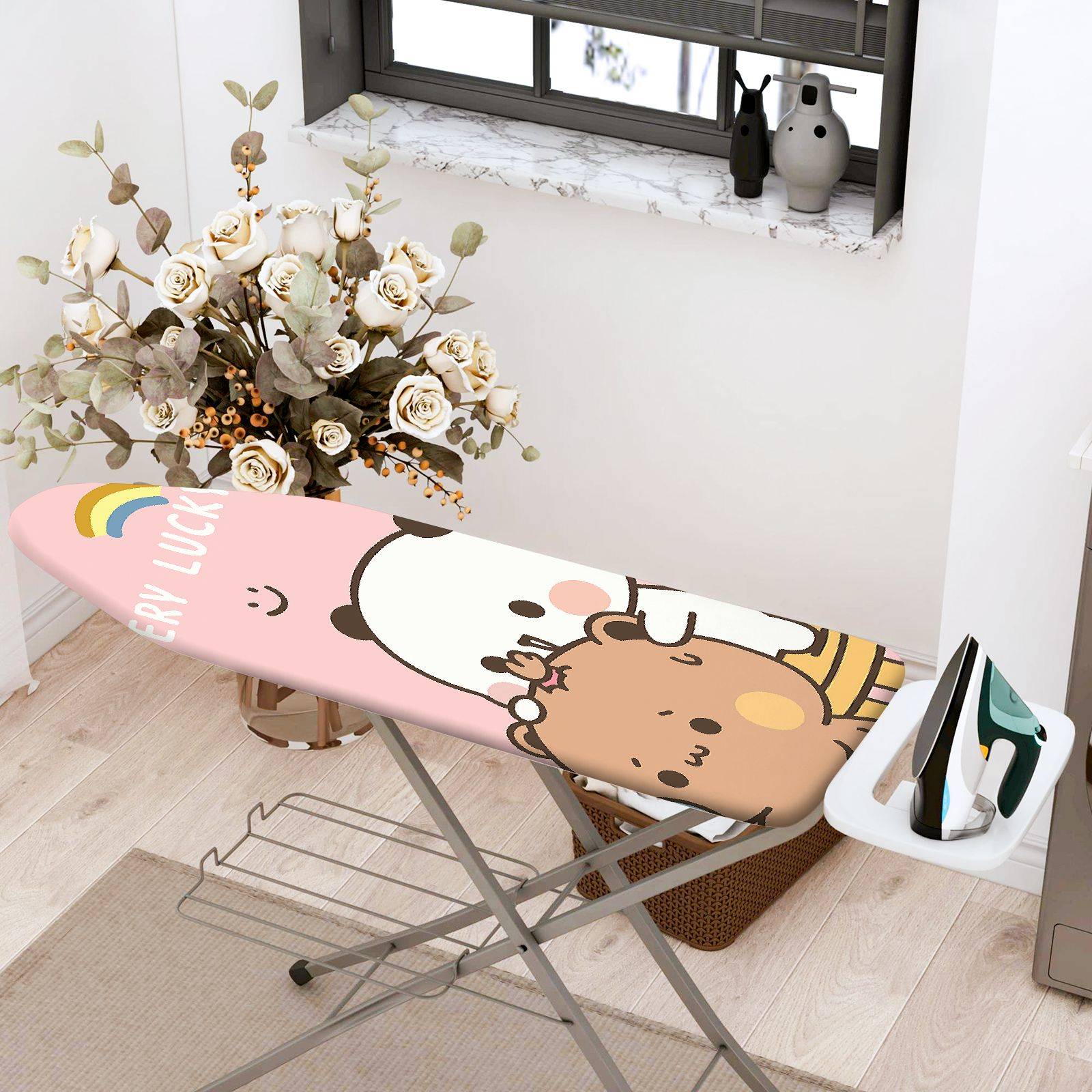 1-Piece Cute Animal Rainbow  Ironing Board Cover, Universal Size, Without Board