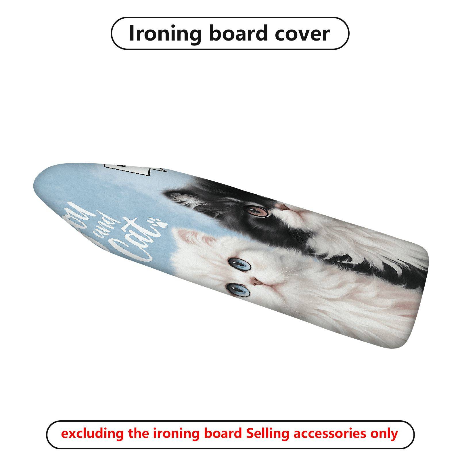 1-Piece Cat Kitten Feline  Ironing Board Cover, Universal Size, Without Board