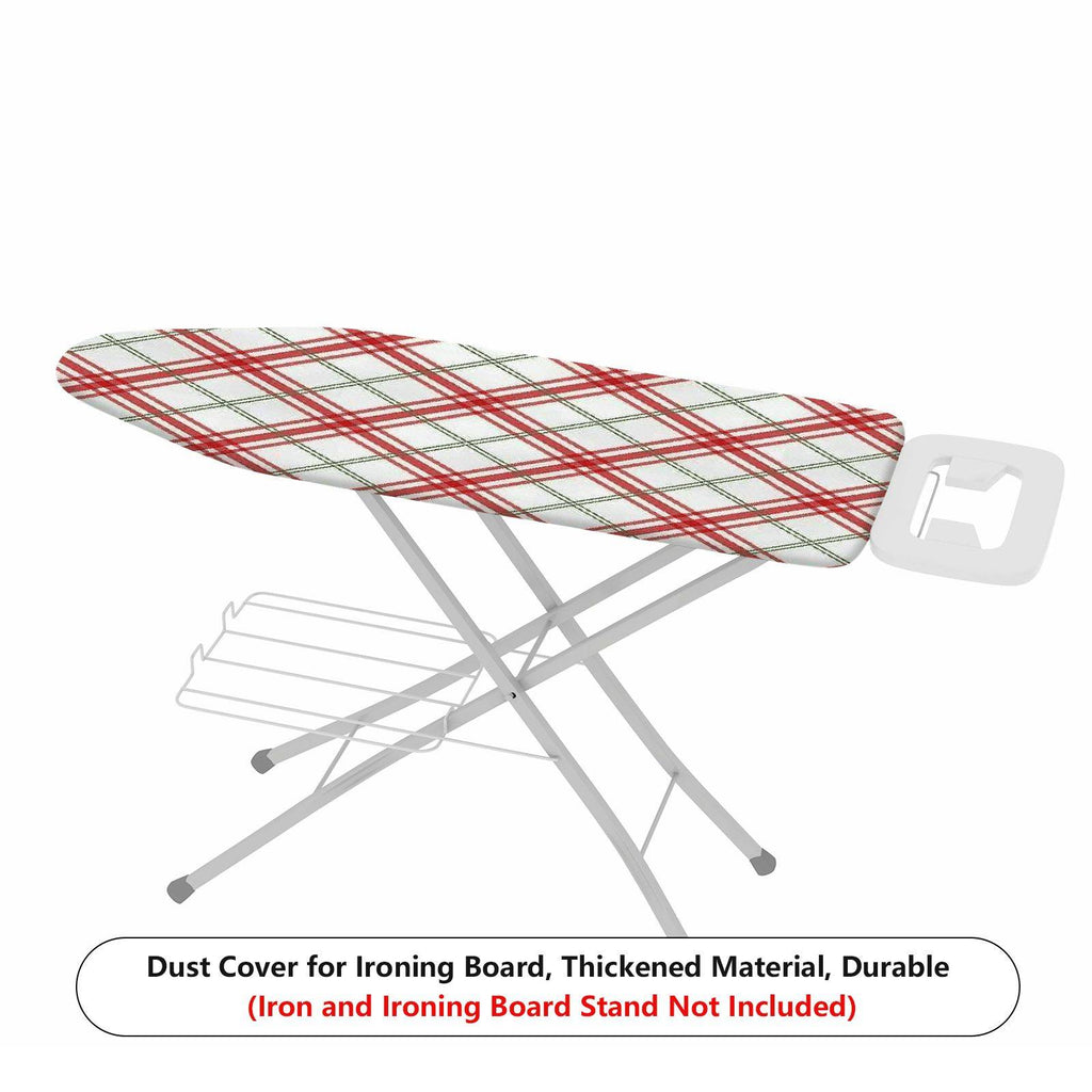 1-Piece Red Plaid Checkered Pattern Christmas  Ironing Board Cover, Universal Size, Without Board