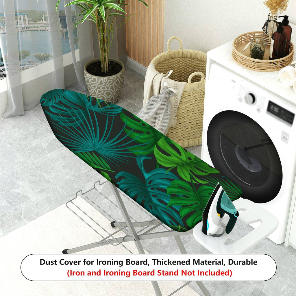1-Piece Tropical Leaf Green Nature  Ironing Board Cover, Universal Size, Without Board