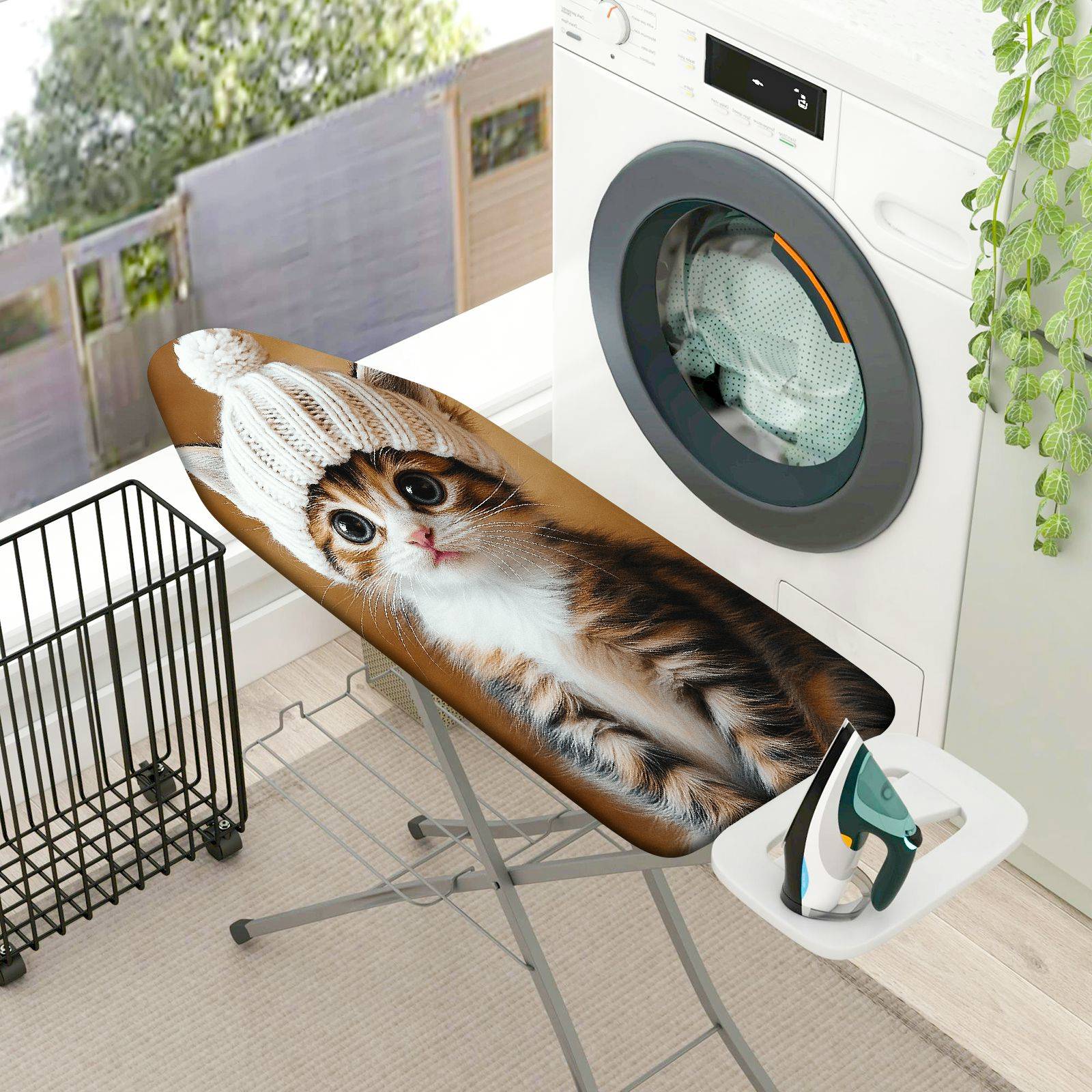 1-Piece Cute Cat Knit Cap  Ironing Board Cover, Universal Size, Without Board
