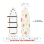 1-Piece Strawberry Floral Ribbon  Ironing Board Cover, Universal Size, Without Board